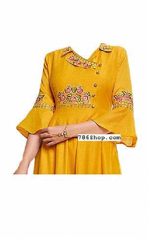  Mustard Georgette Suit | Pakistani Dresses in USA- Image 2