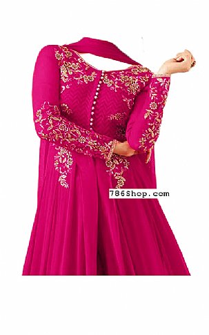  Pink Chiffon Suit | Pakistani Dresses in USA- Image 2