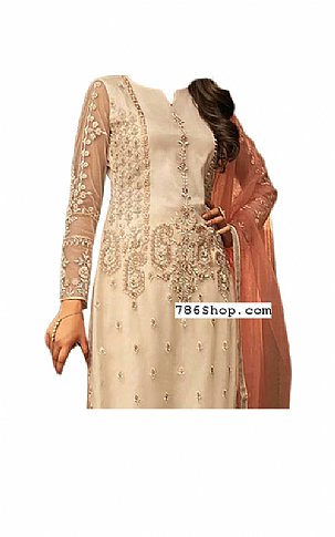  Ivory Chiffon Suit | Pakistani Dresses in USA- Image 2