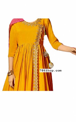  Mustard Georgette Suit | Pakistani Dresses in USA- Image 2