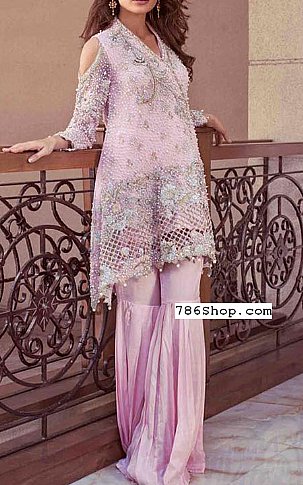  Pink Chiffon Suit | Pakistani Party Wear Dresses USA- Image 1