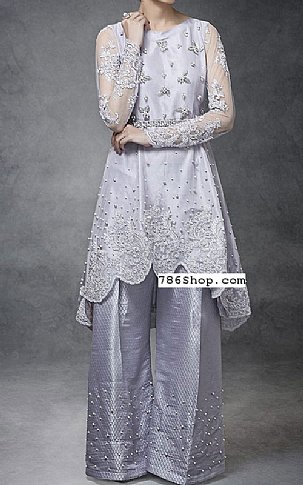  Lilac Chiffon Suit | Pakistani Party Wear Dresses- Image 1