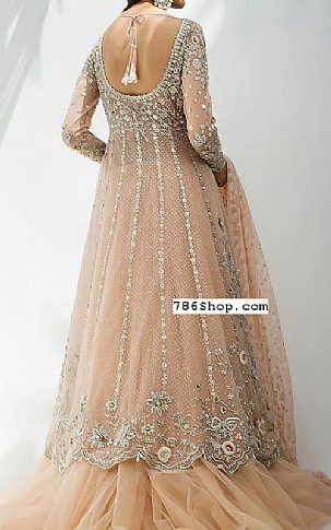  Sand Gold Oraganza Suit | Pakistani Wedding Dresses- Image 2