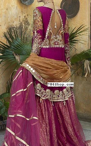 Magenta Chiffon Suit | Pakistani Party Wear Dresses