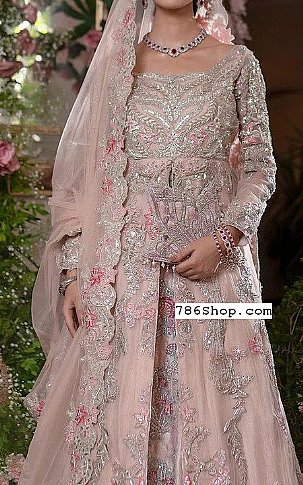 Pink Crinkle Chiffon Suit | Pakistani Wedding Dresses