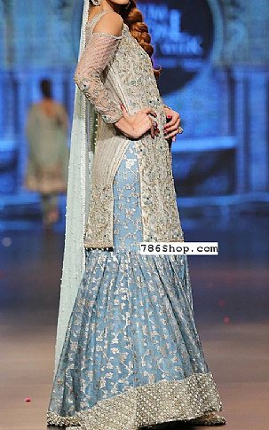  Off-white Chiffon Suit | Pakistani Party Wear Dresses- Image 2