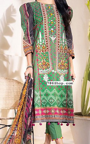 Edenrobe Green Cambric Suit | Pakistani Dresses in USA- Image 1