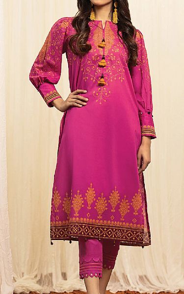 Edenrobe Magenta Lawn Suit (2 Pcs) | Pakistani Dresses in USA- Image 1