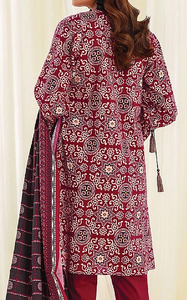 Edenrobe Maroon Lawn Suit (2 Pcs) | Pakistani Dresses in USA- Image 2
