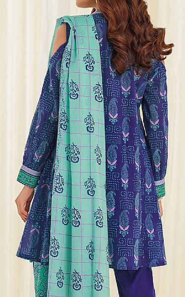 Edenrobe Navy Blue Lawn Suit (2 Pcs) | Pakistani Dresses in USA- Image 2