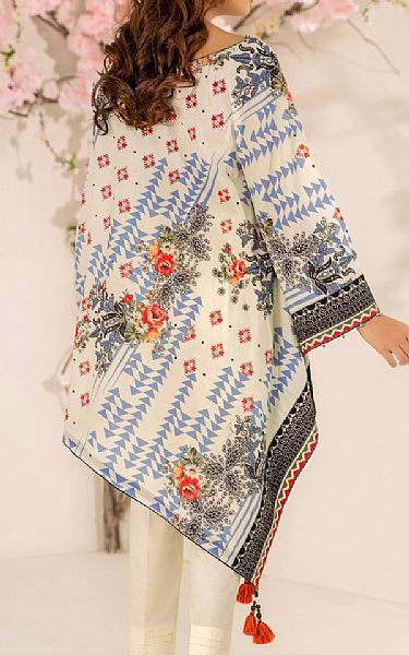 Edenrobe Off-white Lawn Kurti | Pakistani Dresses in USA- Image 2