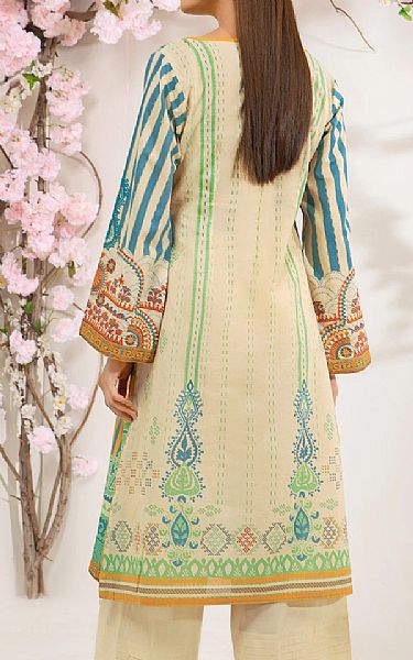Edenrobe Turquoise/Mint Green Lawn Kurti | Pakistani Dresses in USA- Image 2