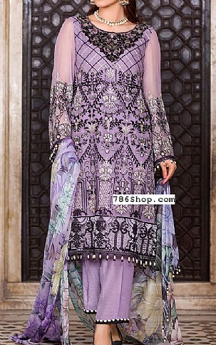 Flossie Lilac Chiffon Suit | Pakistani Embroidered Chiffon Dresses- Image 1