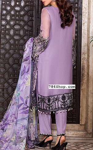 Flossie Lilac Chiffon Suit | Pakistani Embroidered Chiffon Dresses- Image 2