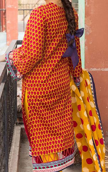 Gul Ahmed Orange/Rust Lawn Suit (2 Pcs) | Pakistani Dresses in USA- Image 2