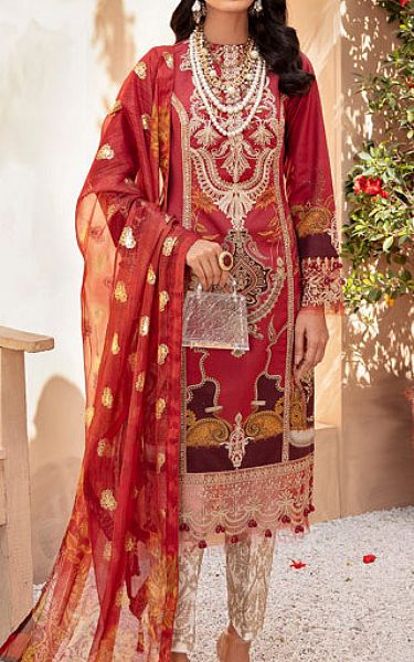 Gulaal Red Lawn Suit | Pakistani Dresses in USA- Image 1
