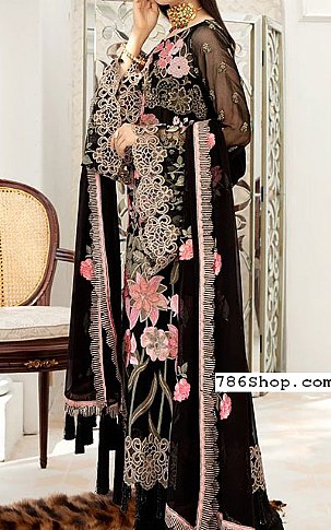 Janique Black Chiffon Suit | Pakistani Dresses in USA- Image 2