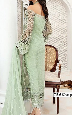 Janique Mint Green Chiffon Suit | Pakistani Dresses in USA- Image 2