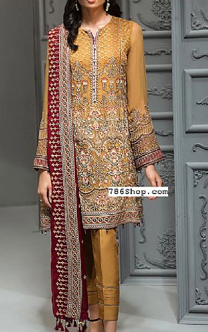 Jazmin Bronze Chiffon Suit | Pakistani Dresses in USA- Image 1