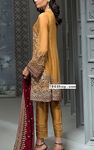 Jazmin Bronze Chiffon Suit | Pakistani Dresses in USA- Image 2