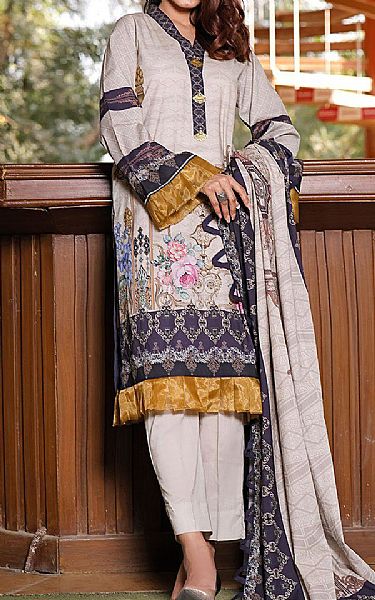 Khas Light Grey Lawn Suit | Pakistani Dresses in USA- Image 1