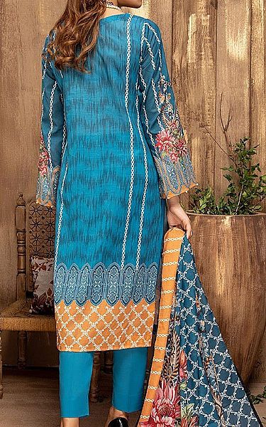 Khas Denim Blue Lawn Suit | Pakistani Dresses in USA- Image 2