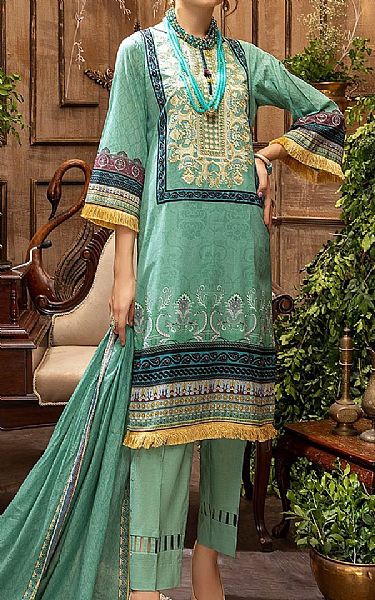 Khas Mint Green Lawn Suit | Pakistani Dresses in USA- Image 1