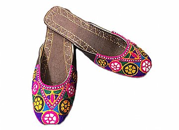  Ladies Slip-on Khussa- Multicolor | Pakistani Dresses in USA- Image 1