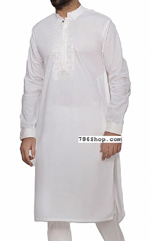  White Men Shalwar Kameez | Pakistani Mens Suits Online- Image 1