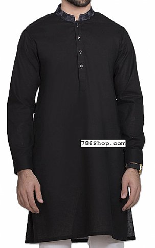 Black Men Shalwar Kameez | Pakistani Mens Suits Online