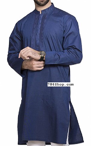 Blue Men Shalwar Kameez | Pakistani Mens Suits Online