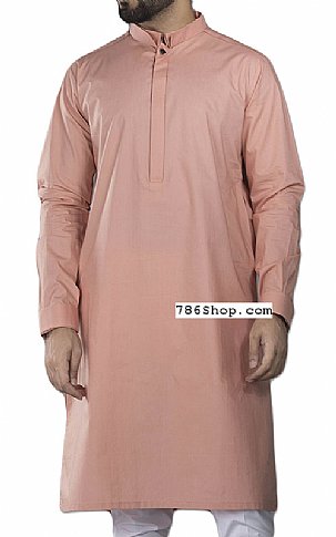  Peach Men Shalwar Kameez | Pakistani Mens Suits Online- Image 1