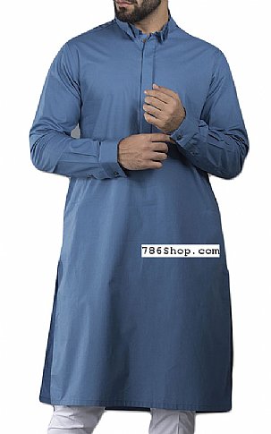  Blue Men Shalwar Kameez | Pakistani Mens Suits Online- Image 1