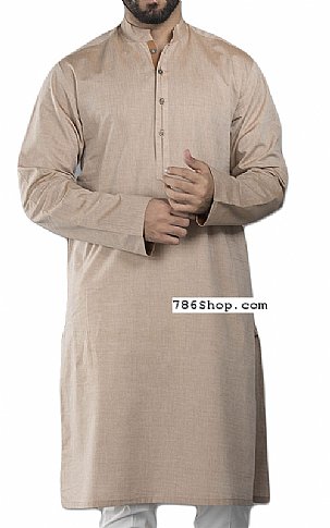  Beige Men Shalwar Kameez | Pakistani Mens Suits Online- Image 1