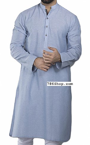 Sky Blue Men Shalwar Kameez | Pakistani Mens Suits Online