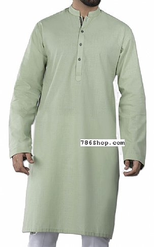  Light Green Men Shalwar Kameez | Pakistani Mens Suits Online- Image 1