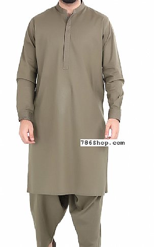  Brown Men Shalwar Kameez | Pakistani Mens Suits Online- Image 1