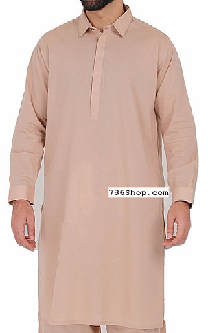 Peach Men Shalwar Kameez | Pakistani Mens Suits Online