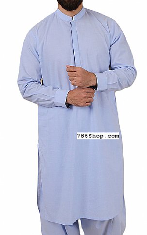 Sky Blue Men Shalwar Kameez | Pakistani Mens Suits Online