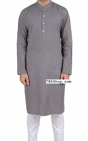  Grey Men Shalwar Kameez | Pakistani Mens Suits Online- Image 1