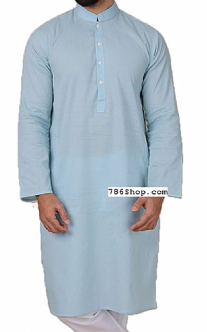 Sky Blue Men Shalwar Kameez | Pakistani Mens Suits Online