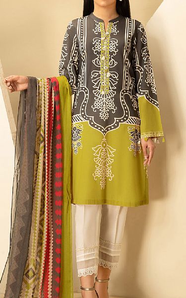 LimeLight Parrot Green Lawn Suit (2 Pcs) | Pakistani Dresses in USA- Image 1