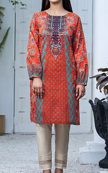 Limelight Vermillion Lawn Kurti | Pakistani Dresses in USA- Image 1