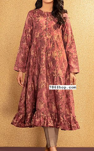 Limelight Mauve Jacquard Kurti | Pakistani Dresses in USA- Image 1