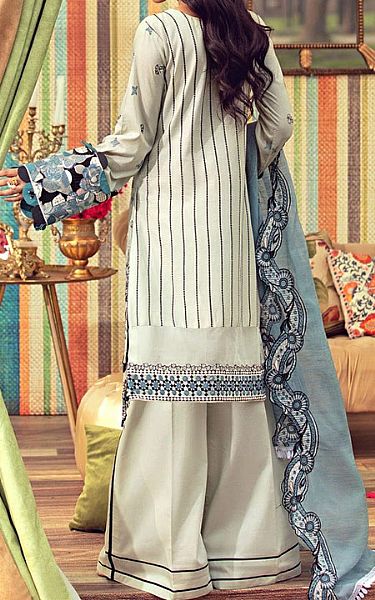 Motifz Ash White Lawn Suit | Pakistani Lawn Suits- Image 2