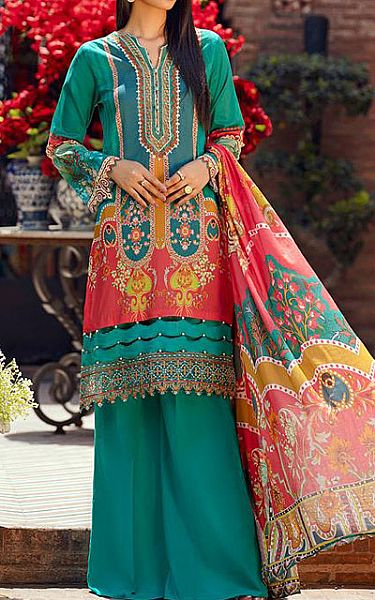 Motifz Teal Lawn Suit | Pakistani Dresses in USA- Image 1