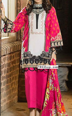 Nourhan Magenta Cambric Suit | Pakistani Winter Dresses- Image 1