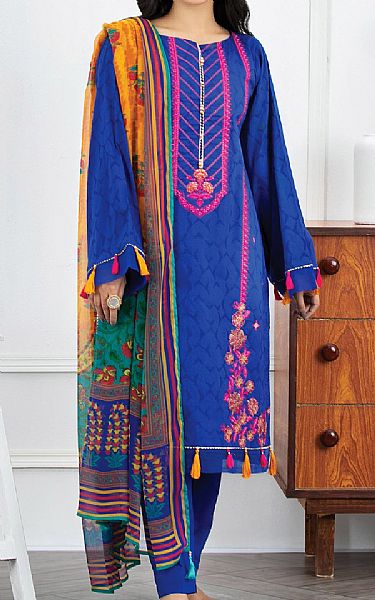 Orient Dark Blue Jacquard Suit | Pakistani Dresses in USA- Image 1