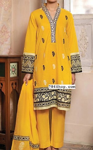 Orient Mustard Lawn Suit | Pakistani Dresses in USA- Image 1