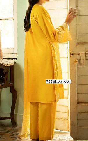 Orient Gold Yellow Lawn Suit | Pakistani Dresses in USA- Image 2